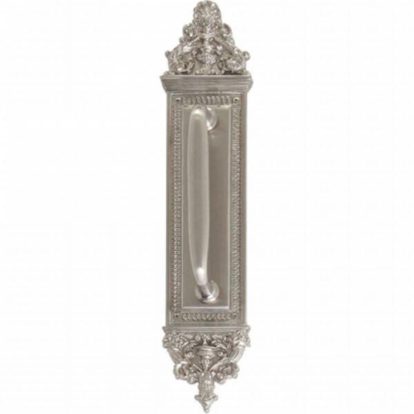 Brass Accents Apollo Pull Plate with Colonial Revival Pull, Satin Nickel Finish - 3.63 x 18 in. A04-P5231-RV7-619
